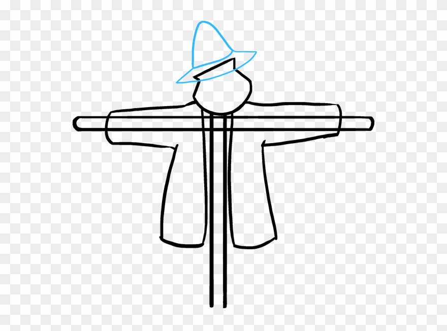 How To Draw Scarecrow Clipart