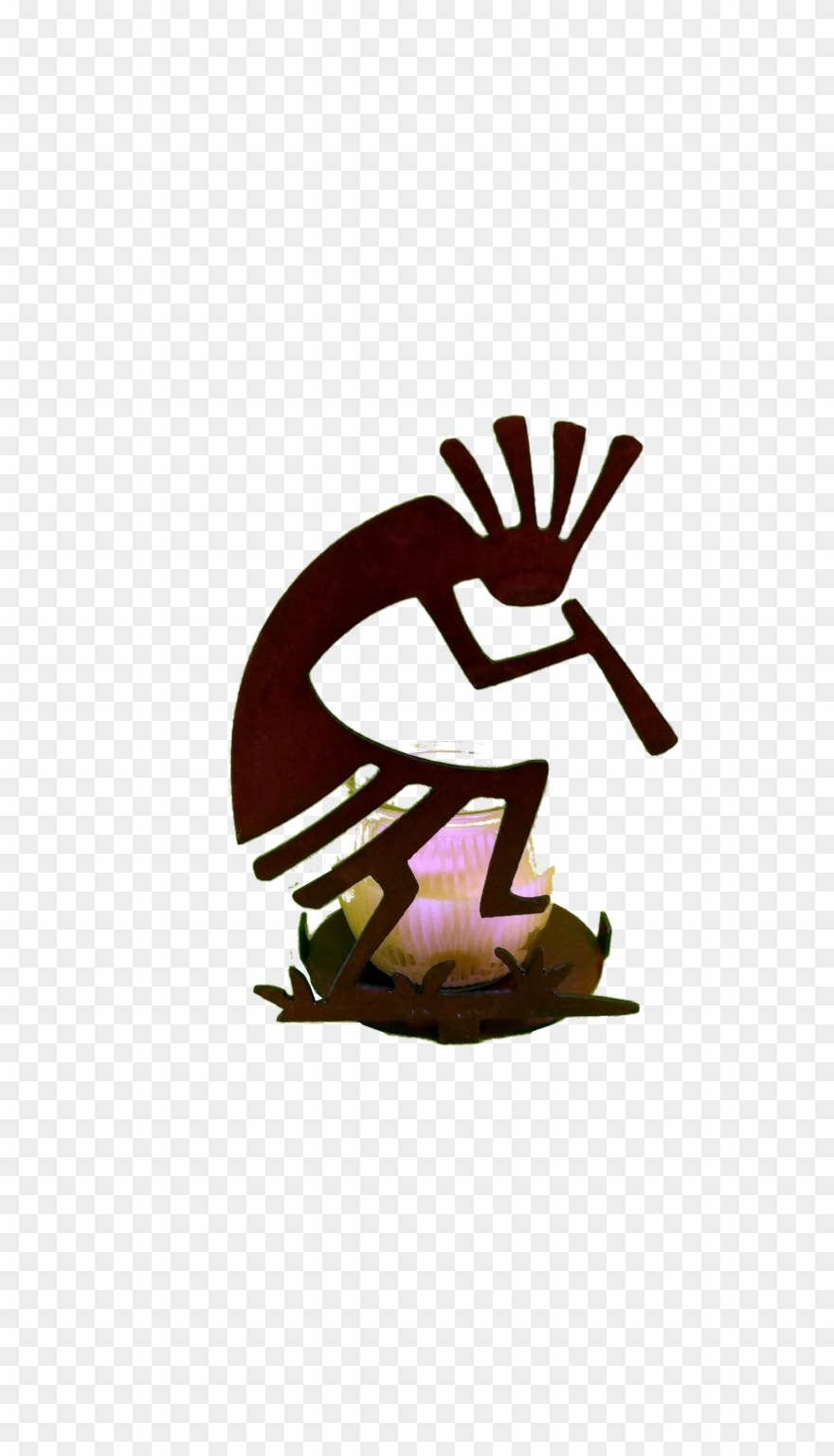 Kokopelii Candle Holder Larger Image Clipart