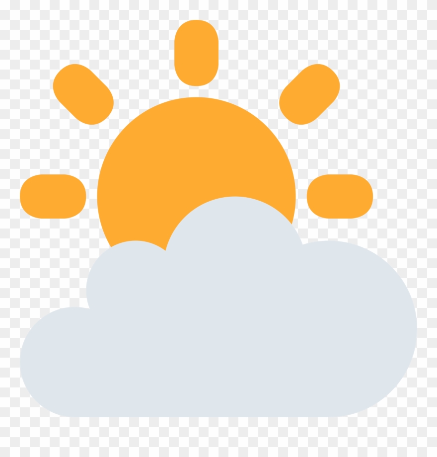Sun Behind Cloud Sticker By Twitterverified Account Clipart