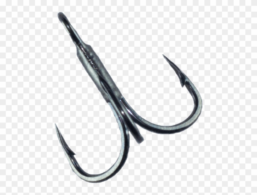 Round Bend Treble Hook Clipart