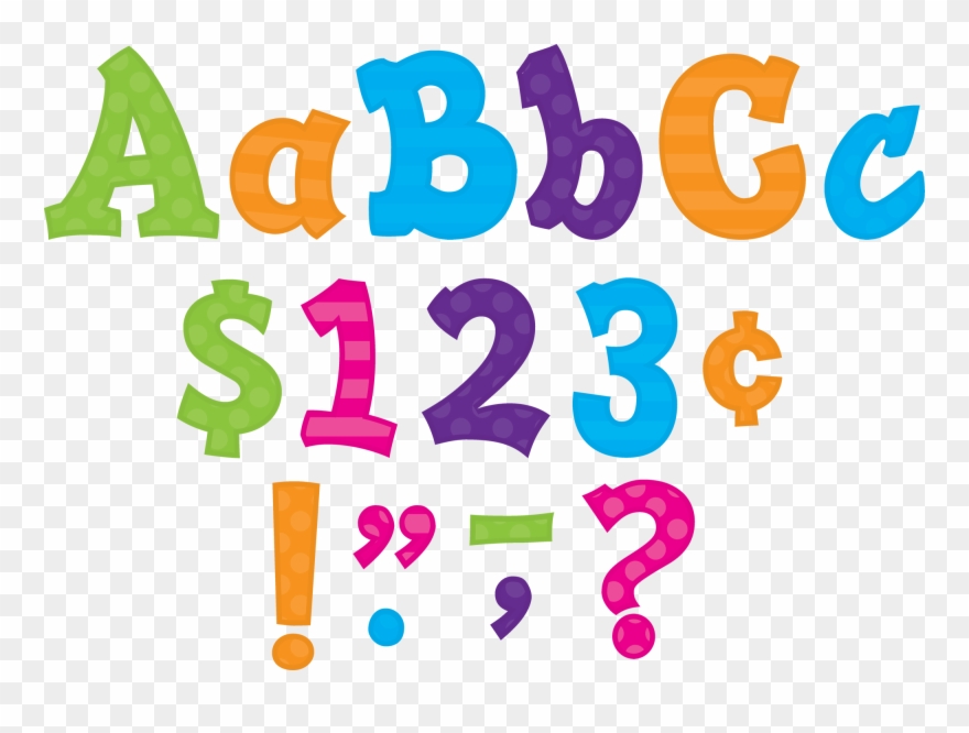 Multi Bright Sassy Solids 5" Display Letters Primary Clipart