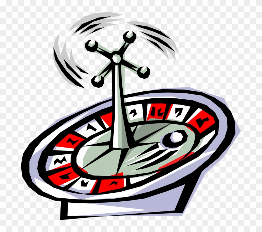Vector Illustration Of Casino Games Of Chance Roulette Clipart