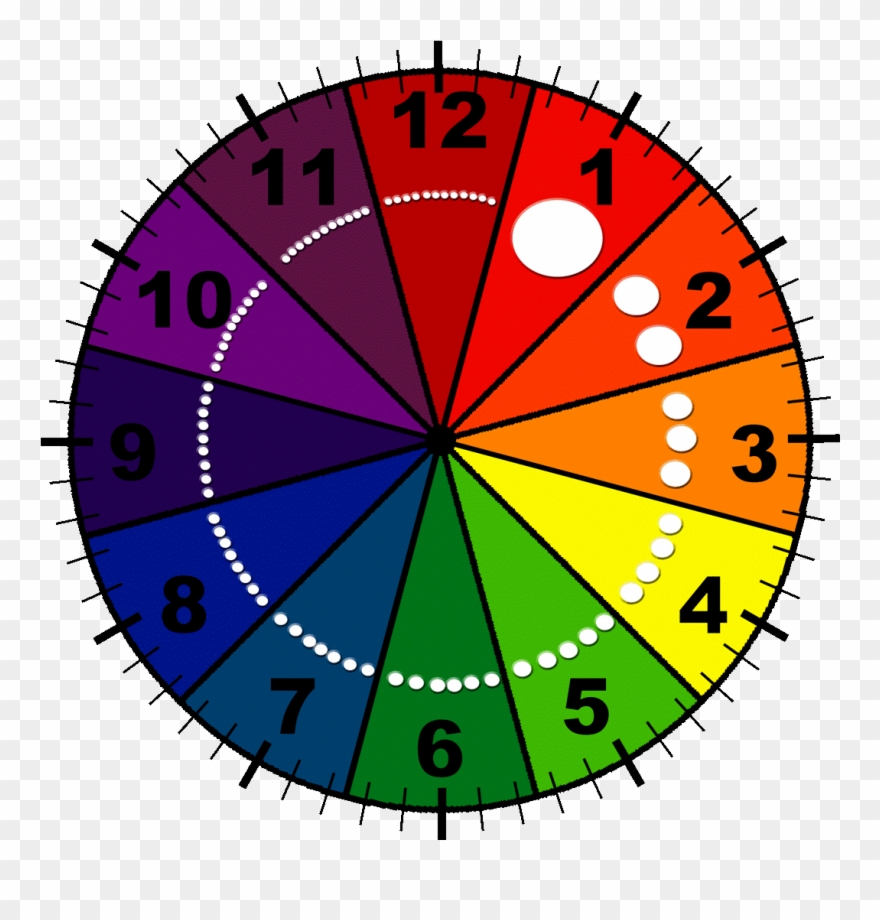 Diy Color Wheel Clcok With Minutes For Only Lots Of Clipart