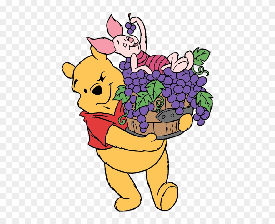 Piglet, Grapes Clipart