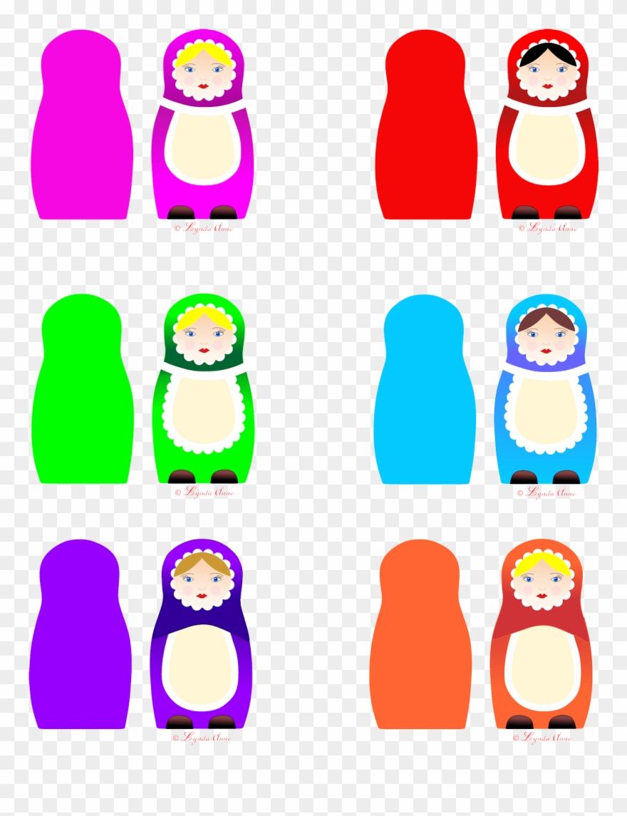 Babushka Sister Fabric Panel Clipart