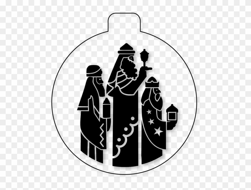 Nativity Glass Ball Three Kings Clipart