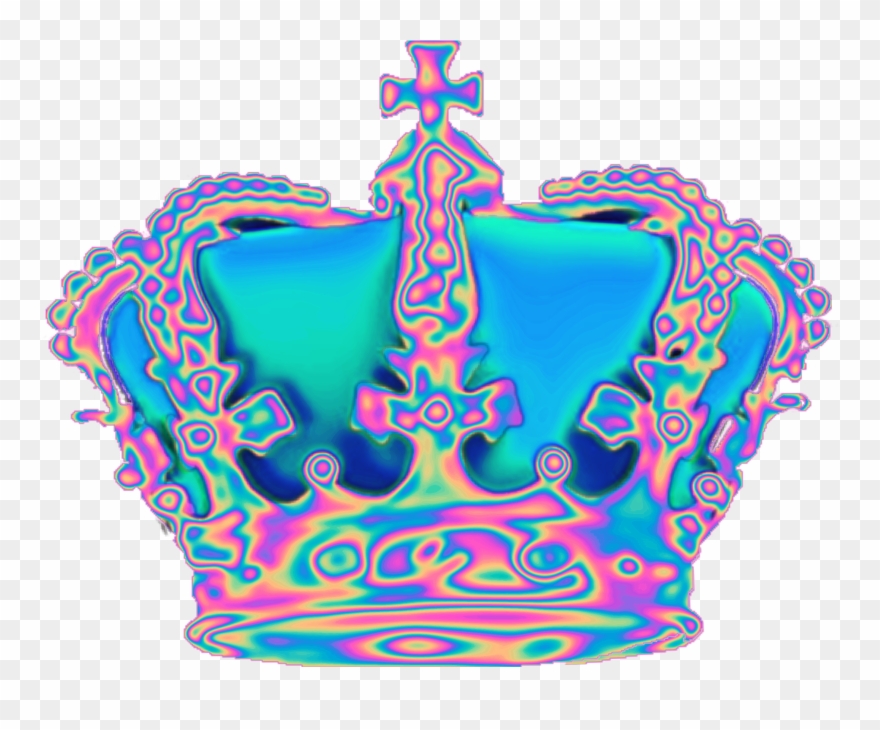 Holo Holographic Tumblr Vaporwave Aesthetic Crown Freet Clipart