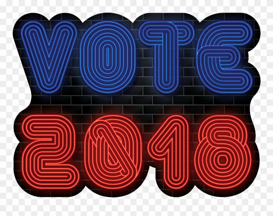 Vote 2018 Neon Sign Clipart
