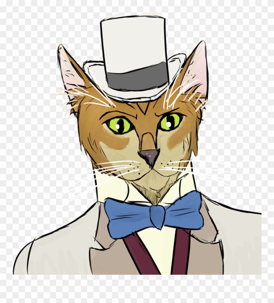 Tie Clipart Cat In Hat - Png Download