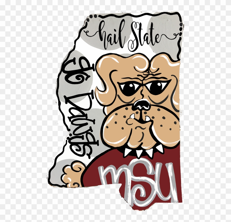 Ms Bulldawgs Msu State Door Hanger Clipart