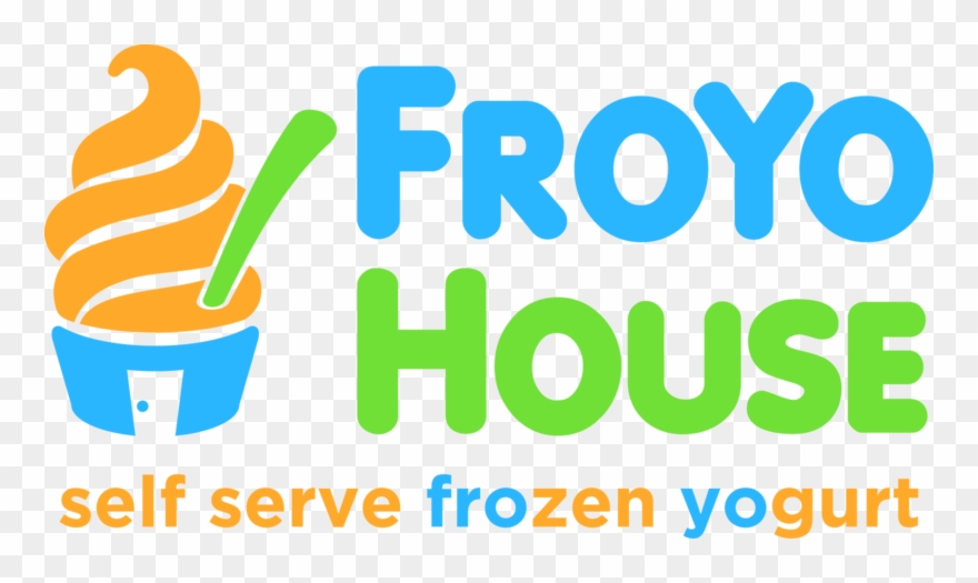 Froyo House Shop Logo, Frozen Yogurt, Ice Cream, Yogurt - Fro Yo Clipart