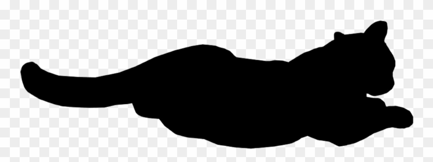 Cat Relaxed - Black Cat Gif Png Clipart