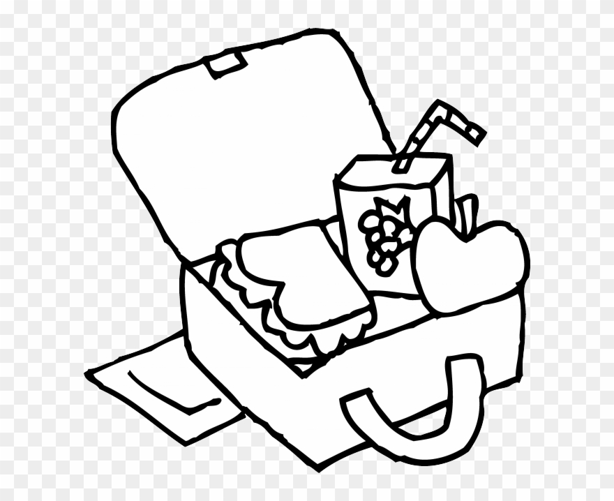 Clip Art Free Library Lunch Box Clipart Black And White - Lunchbox Clip Art - Png Download