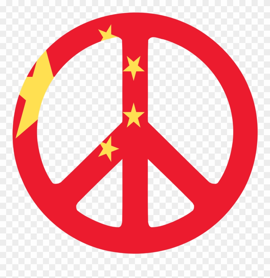 Net Clip Art China Flag Peace Symbol 2 Fav Wall - Peace Love And Sex - Png Download