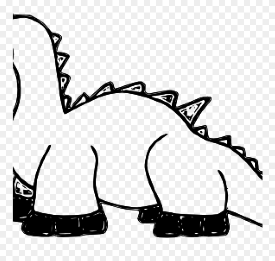 Dinosaur Clipart Black And White Clip Art Panda Free - Dinosaur Clip Art - Png Download
