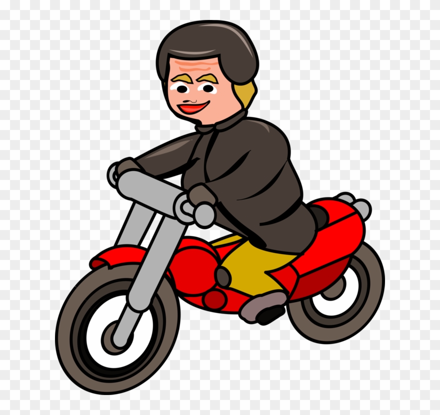 Car Scooter Motorcycle Bicycle Motor Vehicle - Gambar Orang Naik Sepeda Motor Clipart