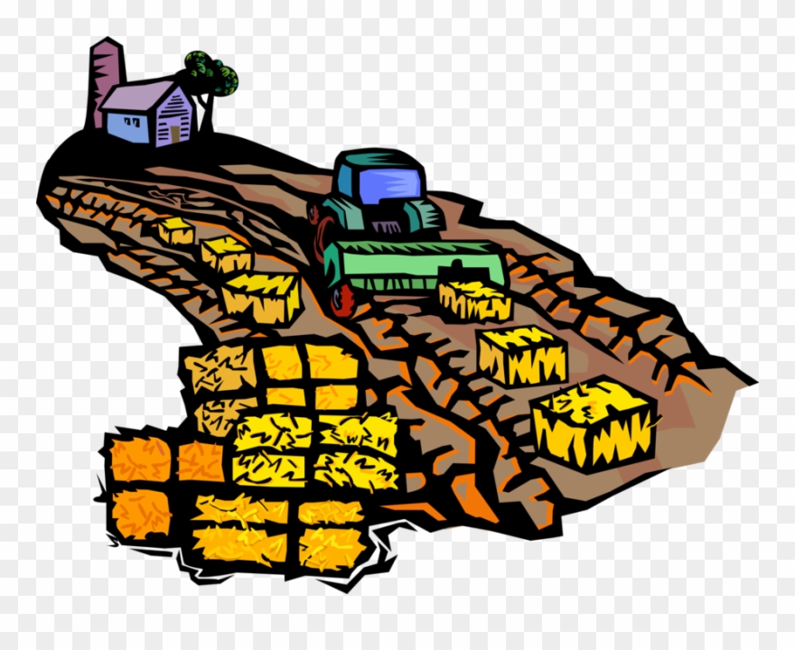 Crops Clipart Tractor - Png Download