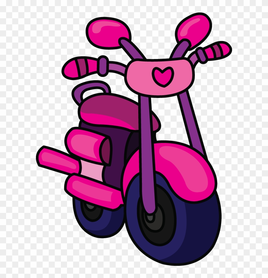 Drawing Motorcycle Cartoon - Drawing Of A Cartoon Motorbike Clipart