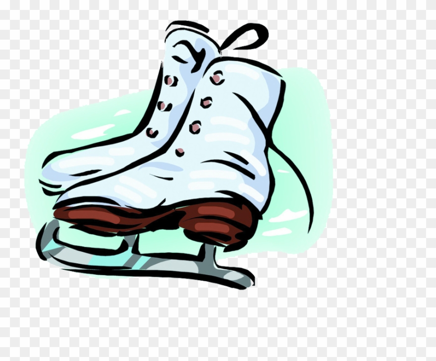 Ice Skate Ice Skating Figure Skating Figure Skate Clip - Png Download