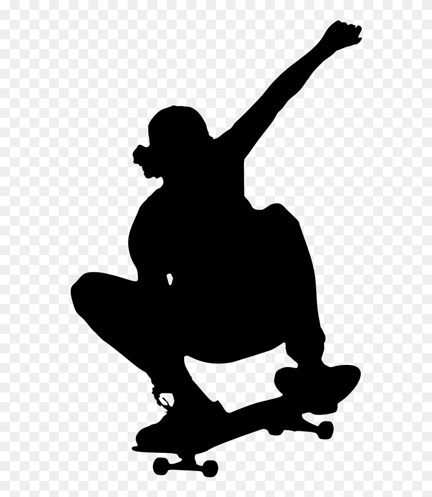 All Photo Png Clipart - Skateboarder Silhouette Clip Art Transparent Png