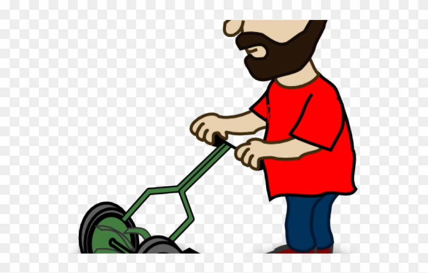 Lawn Clipart Grass Yard - Cartoon Lawn Mower - Png Download