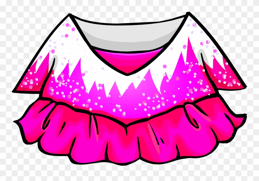 Pink Figure Skating Dress - Club Penguin Raincoat Png Clipart