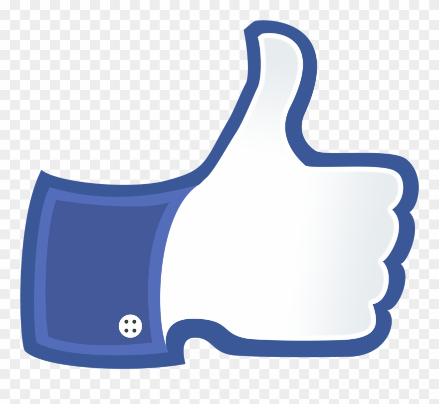 Gefallt Mir Clipart 252,95kb Download - Transparent Facebook Thumbs Up - Png Download