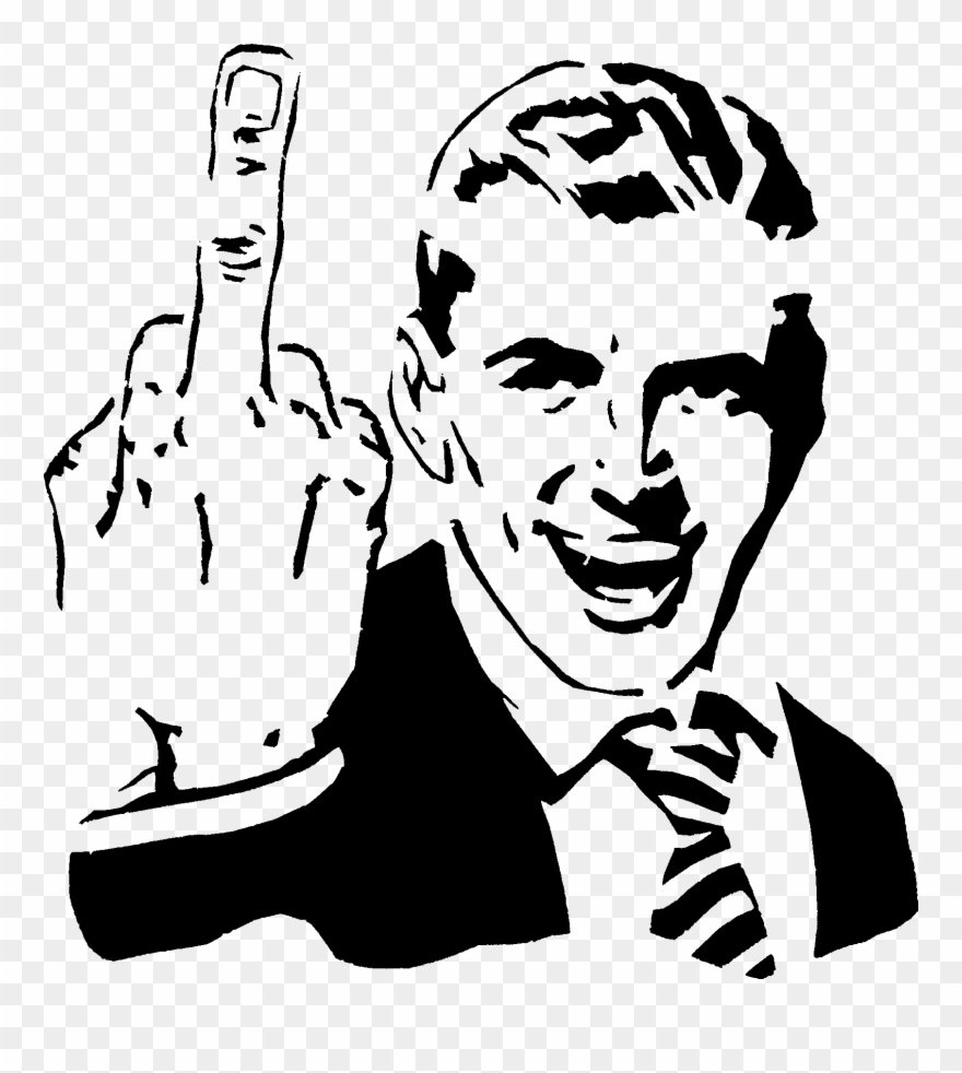 Psycho - Doc - Middle Finger Throw Blanket Clipart