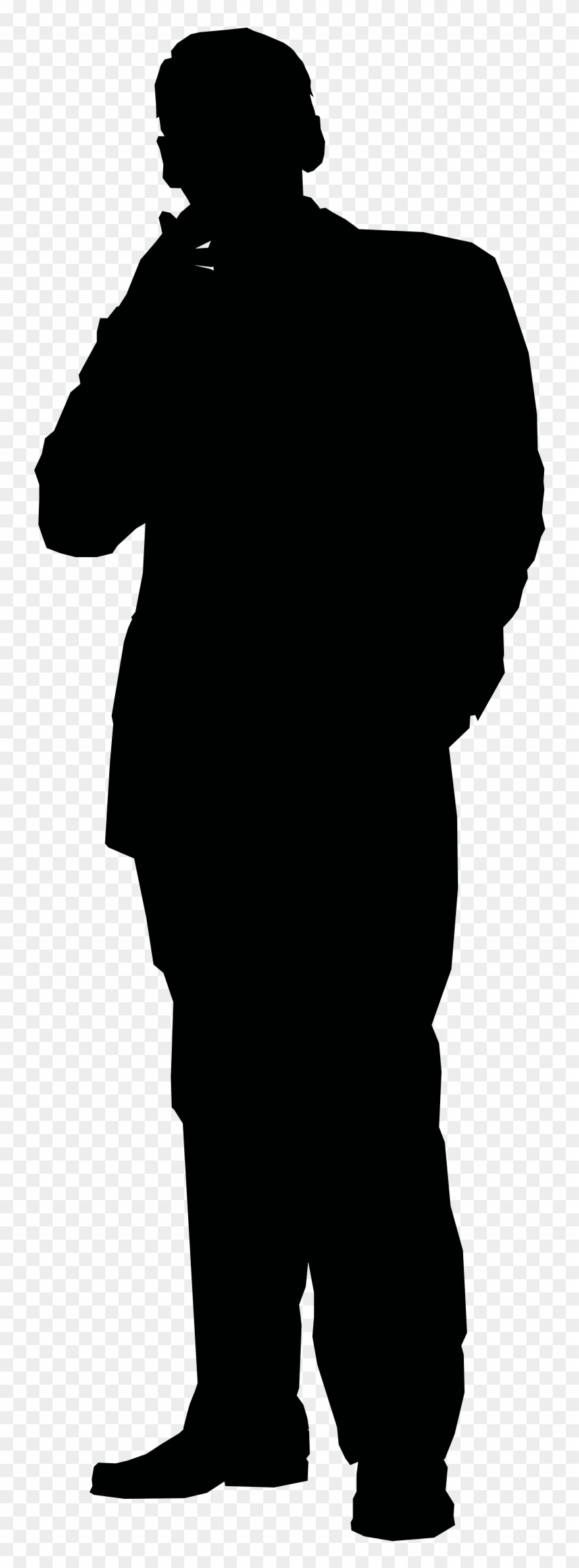 Thinking Man Statue Png Download - Silhouette Uomo Png Clipart
