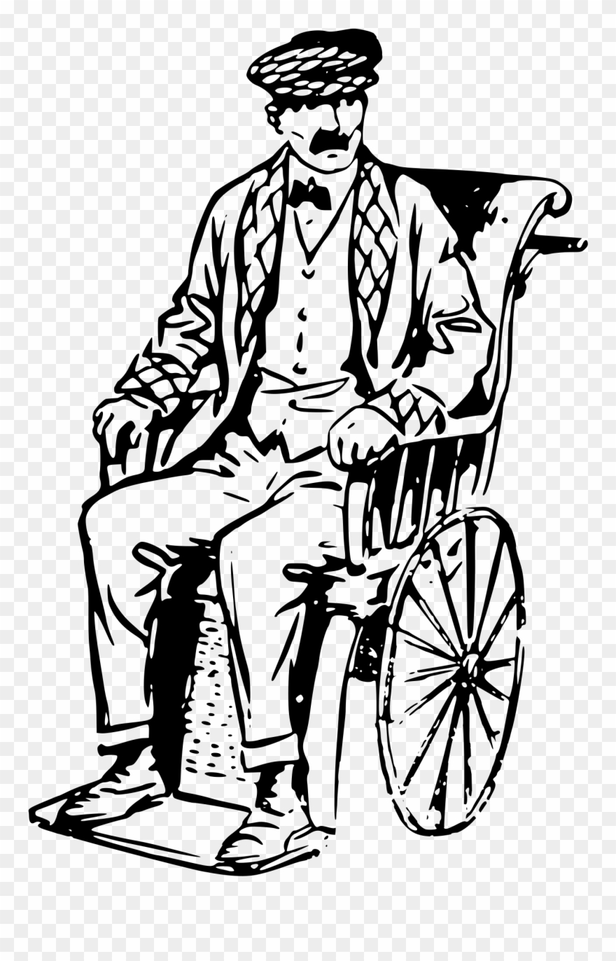 Big Image - Person In Wheelchair Drawing Clipart