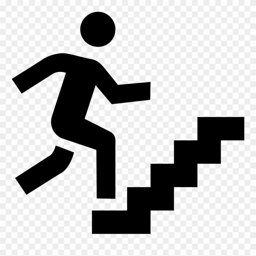 Stair At Getdrawings Com - Man Climbing Stairs Icon Clipart