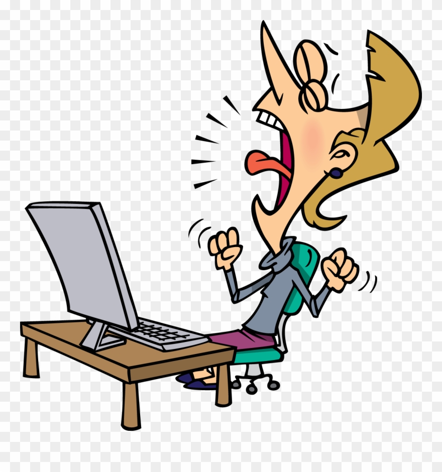 Png Freeuse Download Collection Of Free Computer User - Frustrated Computer User Cartoon Clipart