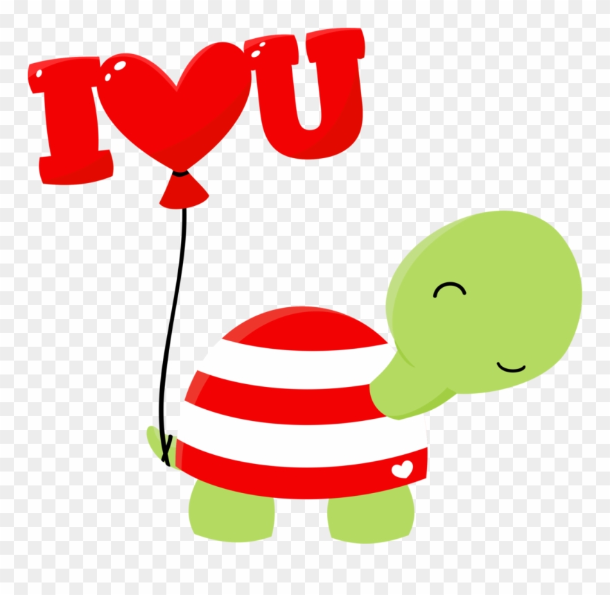 Namorados & Amor Clip Art, Collage, Scrapbook, Valentines, - Turtle In Love Cartoon - Png Download