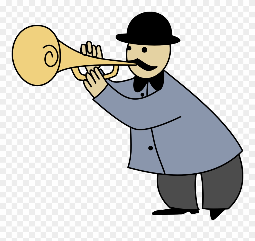 Trumpet Clipart - Trumpet Player Clip Art - Png Download