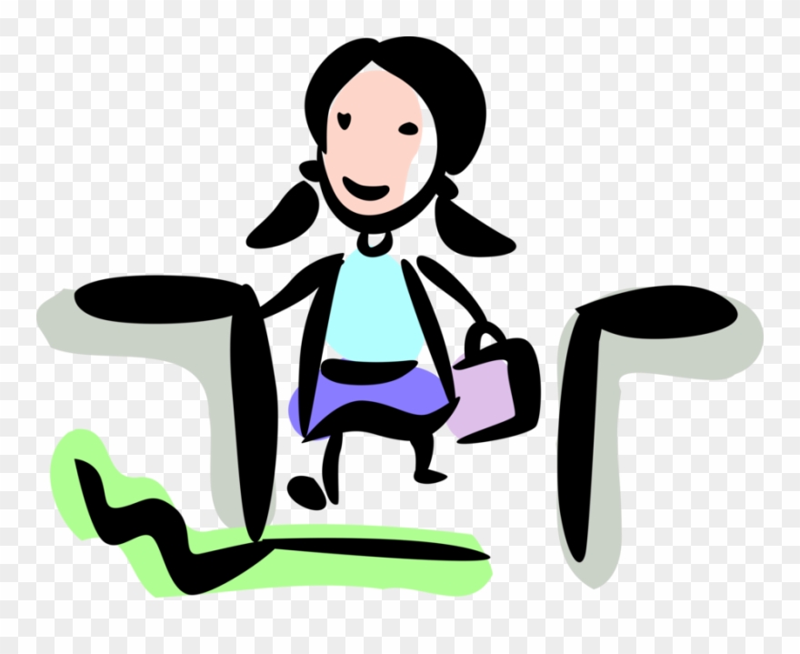 Entrepreneur Exits Escalator Moving - Businessperson Clipart