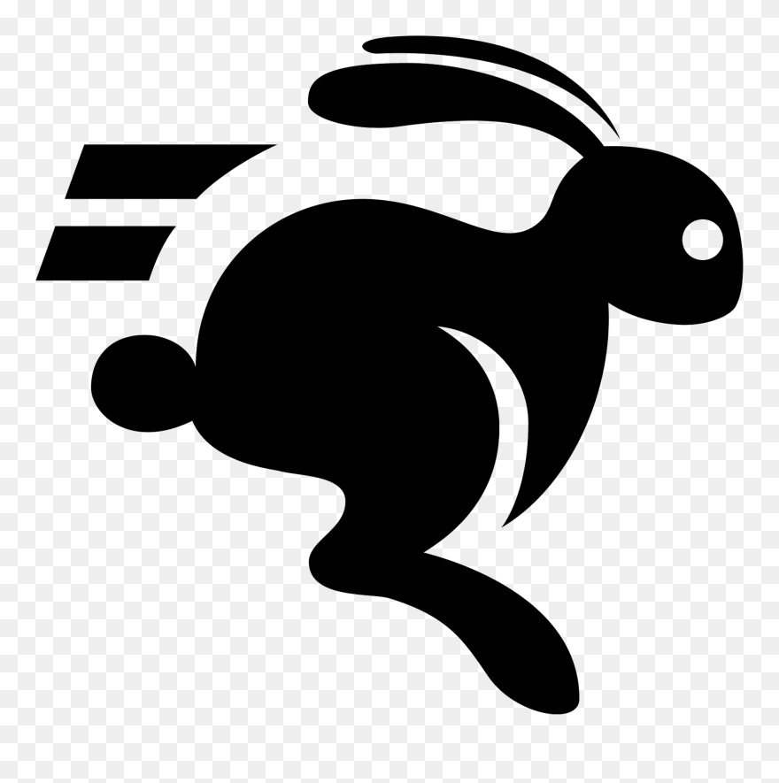 Fast Rabbit Png - Running Rabbit Icon Clipart