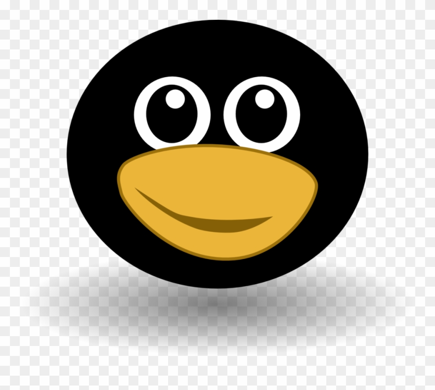 Funny Tux Face - Cute Cartoon Penguin Head Clipart