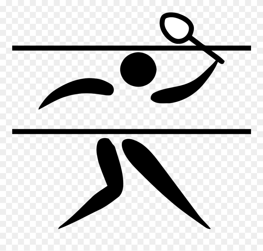 Drawing Sport Collage Vector Royalty Free Download - Badminton Olympics Logo Clipart