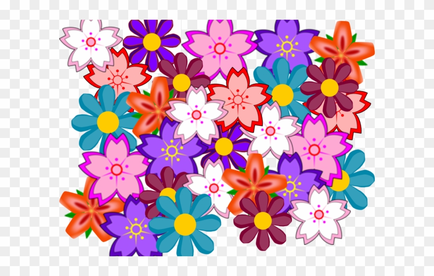 Floral Clipart Collage - Flower - Png Download