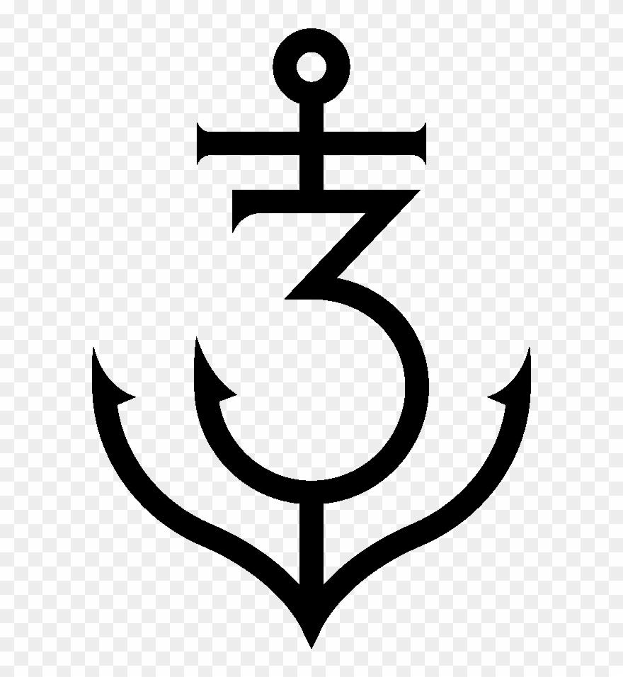 Black And White Anchor 3 Anchors Sick Tattoos In Cuyahoga - Clipart Tattoo - Png Download
