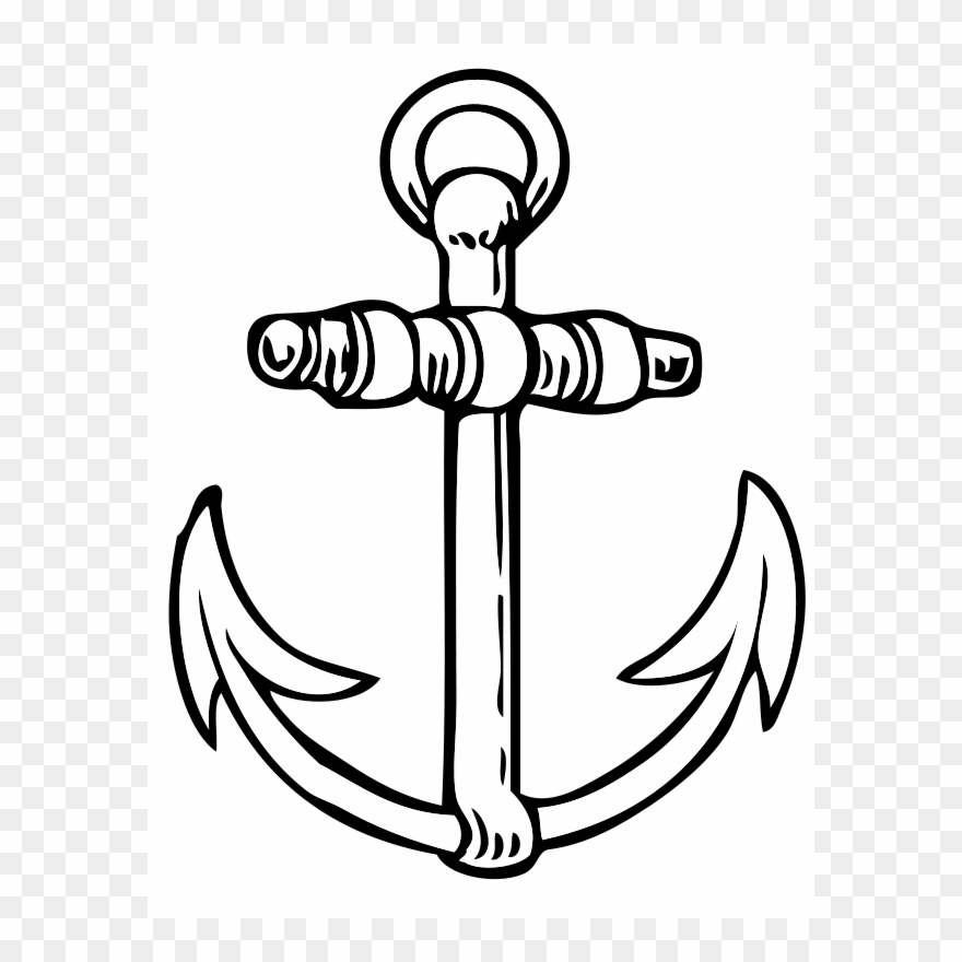 Anchor Clip Art Black And White - Anchor Png Black And White Transparent Png