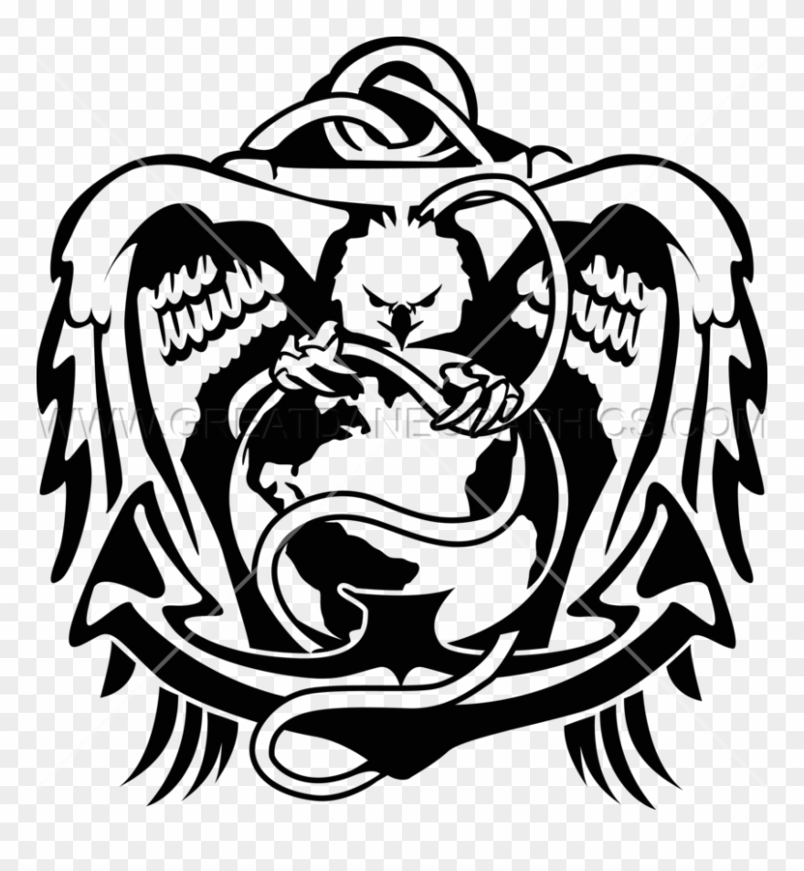 Eagle, Globe Amp Anchor Production Ready Artwork For - Eagle, Globe, And Anchor Clipart