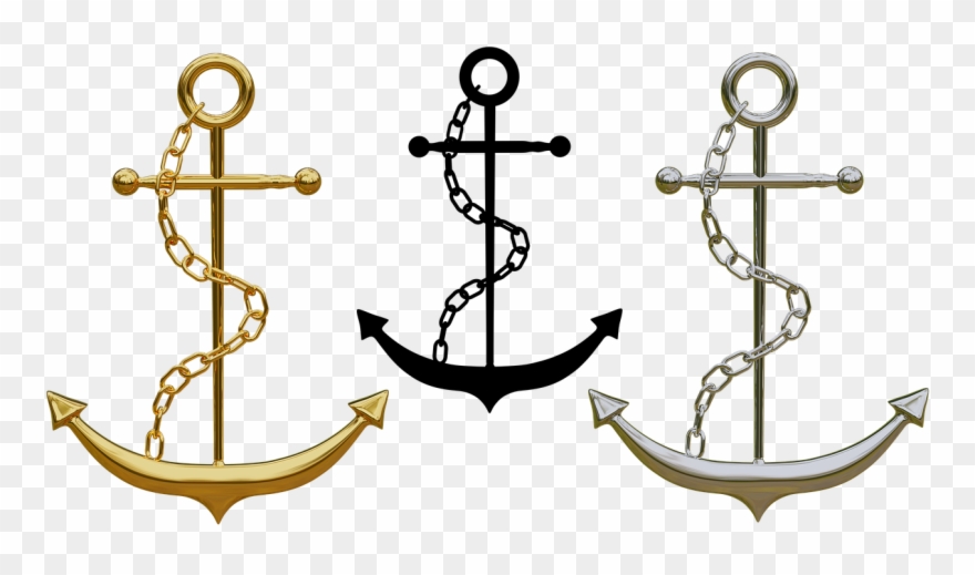 Jpg Royalty Free Download Anchor Clip Silver - Png Download