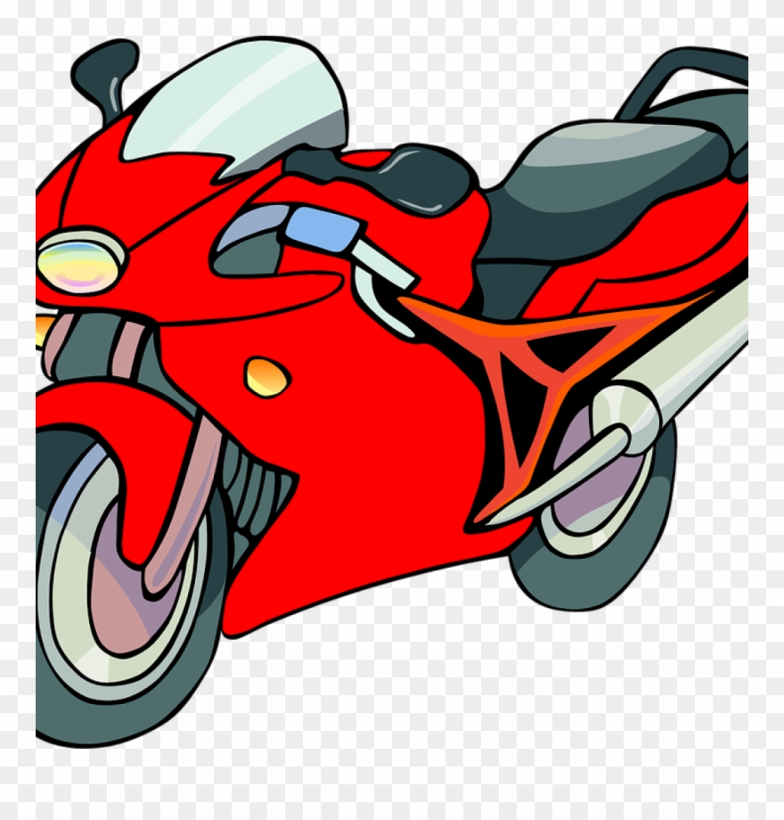 Motorcycles Clipart Motorcycle Bike Red Free Vector - Motorcycles Clipart - Png Download