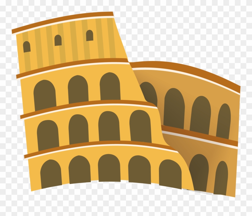Jpg Stock Colosseum Forum Flat Design Clipart