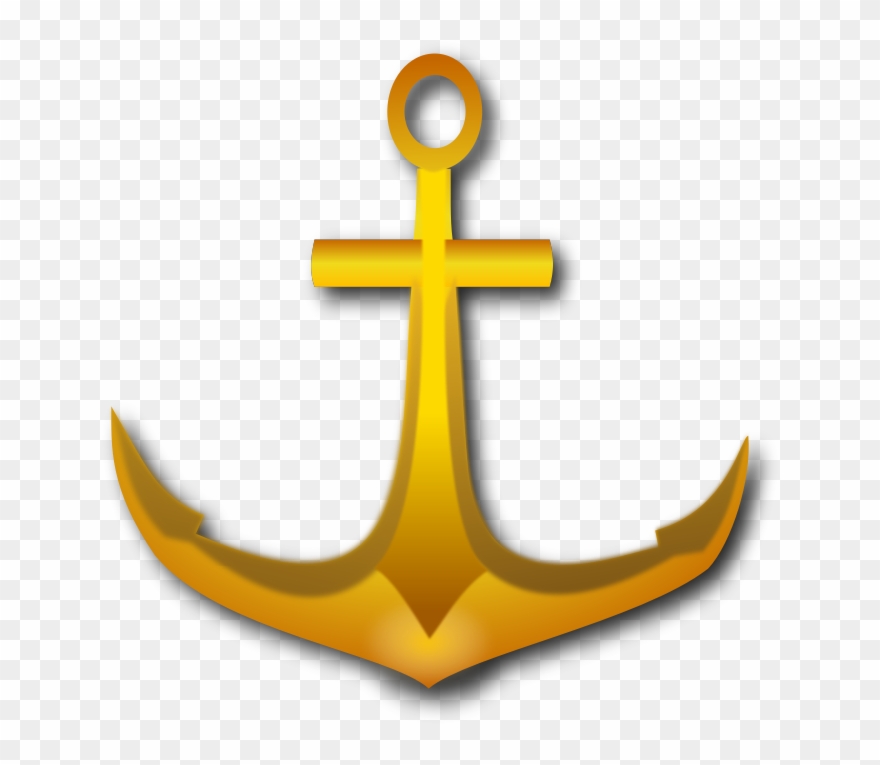 Golden Anchor Clipart - Golden Anchor Png Transparent Png