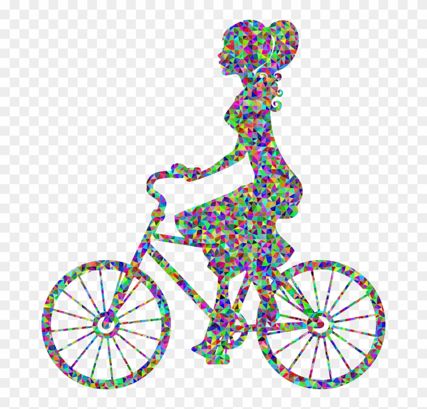 Bicycle Wheels Cycling Silhouette Motorcycle - Imagenes De Mujer En Bicicleta Clipart
