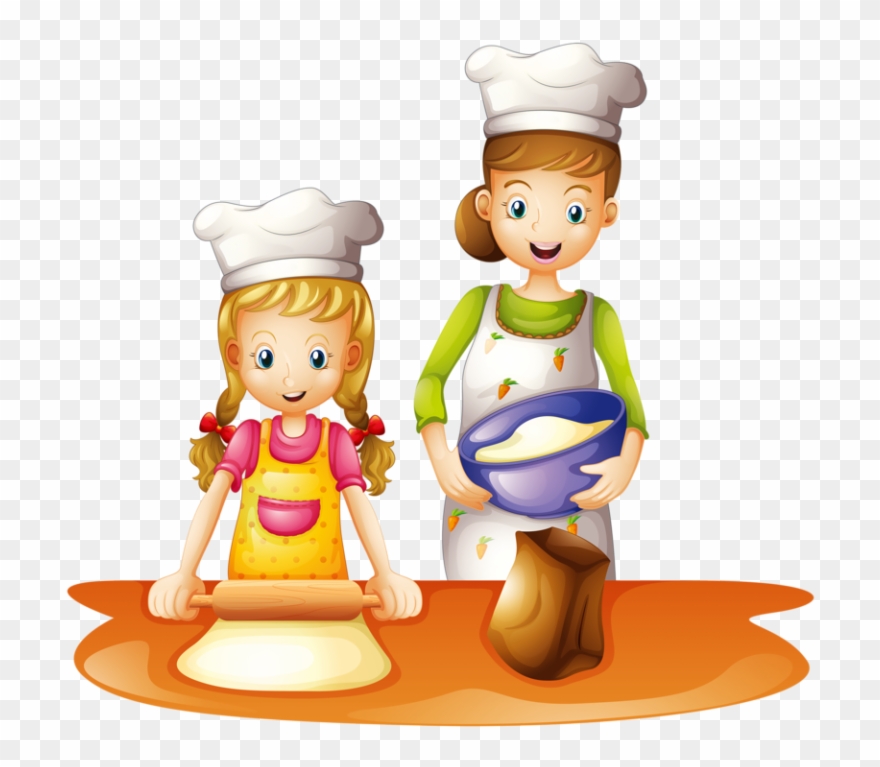 Kids Cooking Clip Art 2 Kid Cooking Clip Art And Scrapbook - Activities Of A Mother - Png Download