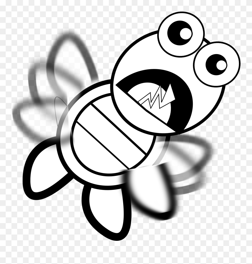 Feraliminal Turtle Flapping Black White Clipartist - Clip Art - Png Download