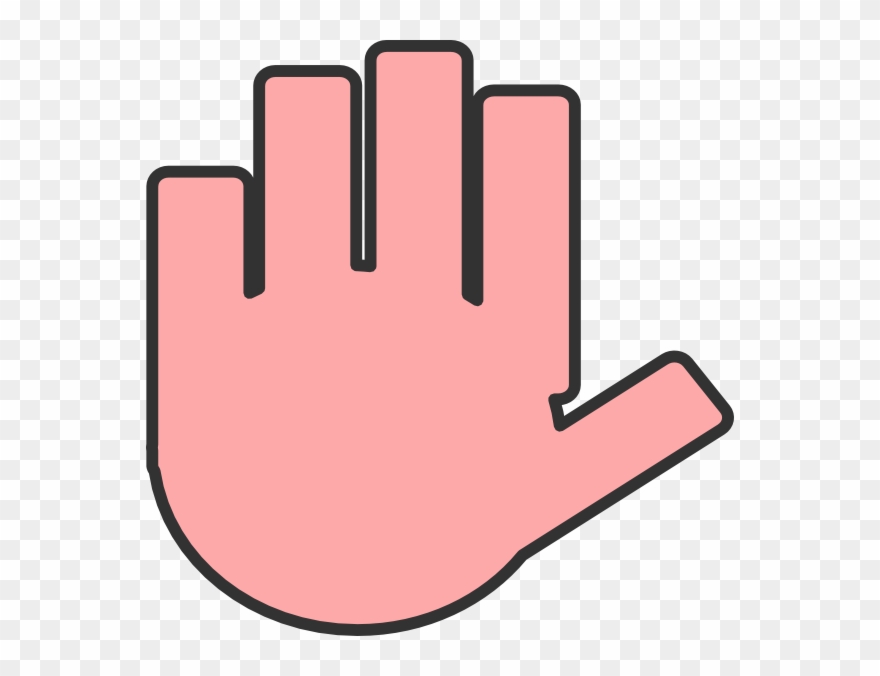 Flat Hand Sign Clipart - Png Download